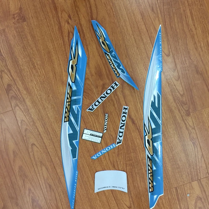 Wave Alpha turquoise car sticker set - B35 | Shopee Philippines