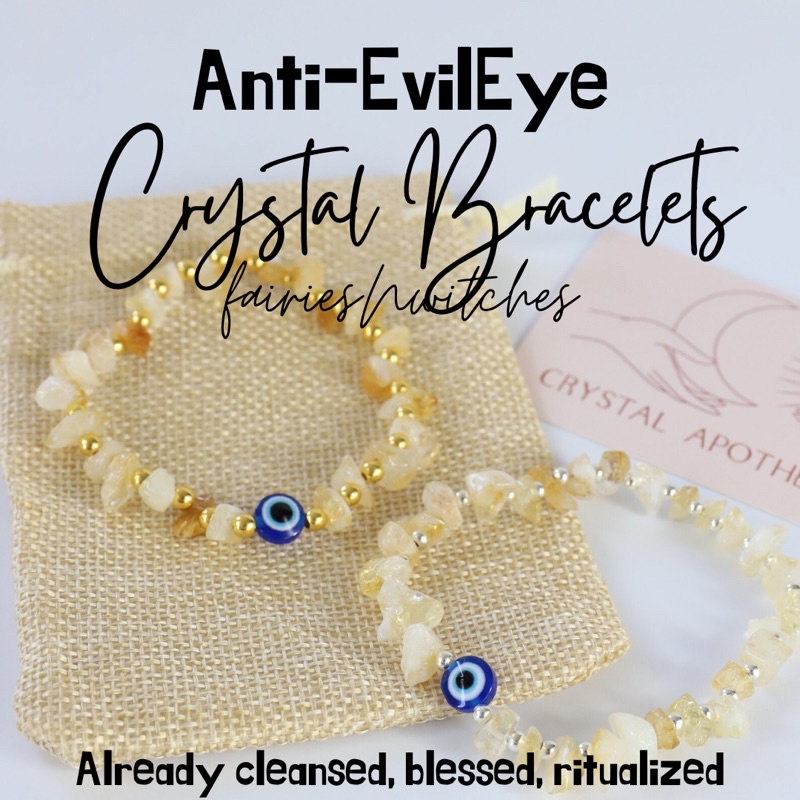 Talisman Crystal Combination Bracelets Charms, Evil Eye Crystal