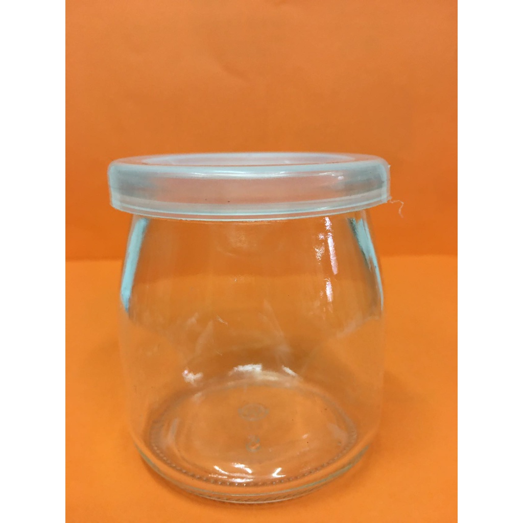 12Pcs 180ml Puting Glass Jar Glass Body And Plastic Cover With Mouth ...