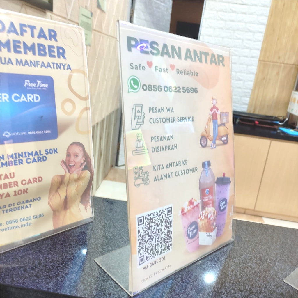 Menu Board/A4 Acrylic Lift Brochure HOLDER/TENT HOLDER/Acrylic TENT