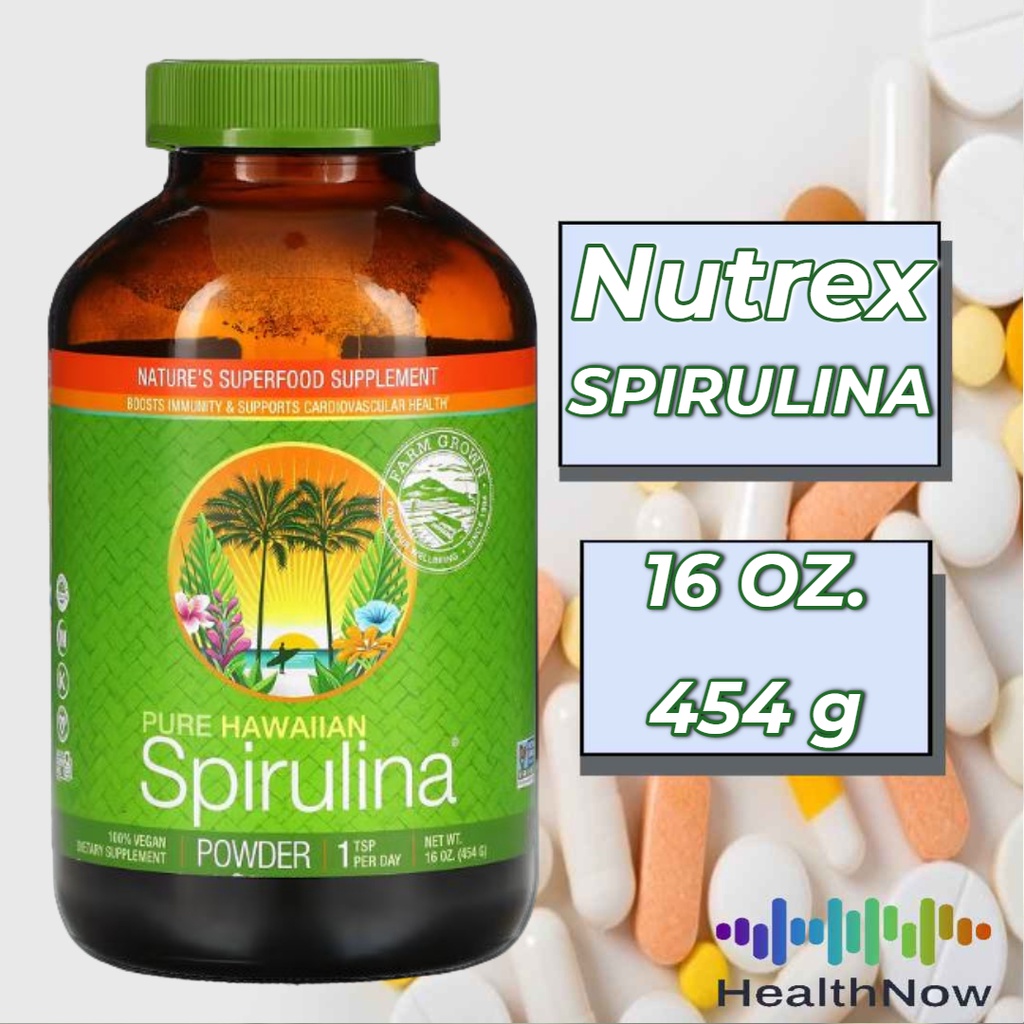 Nutrex Hawaii, Pure Hawaiian Spirulina, Powder, 16 oz (454 g) Shopee