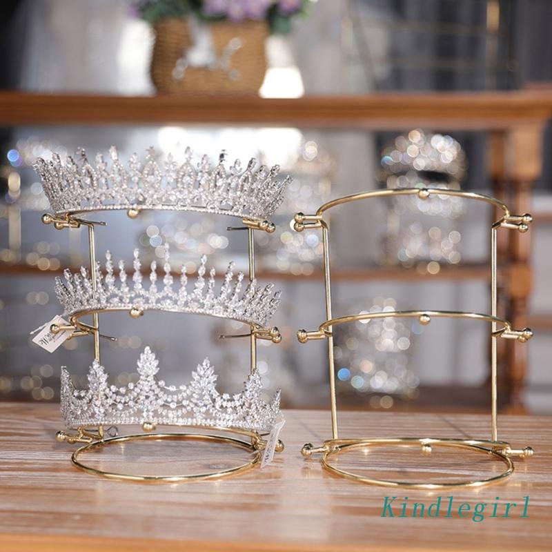 KING Bride Headbands Display Stand Princess Crown Organizer Bridal Tiara Crown Holder Rack for