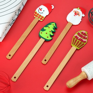 1pc Snowman Pattern Silicone Cream Spatula