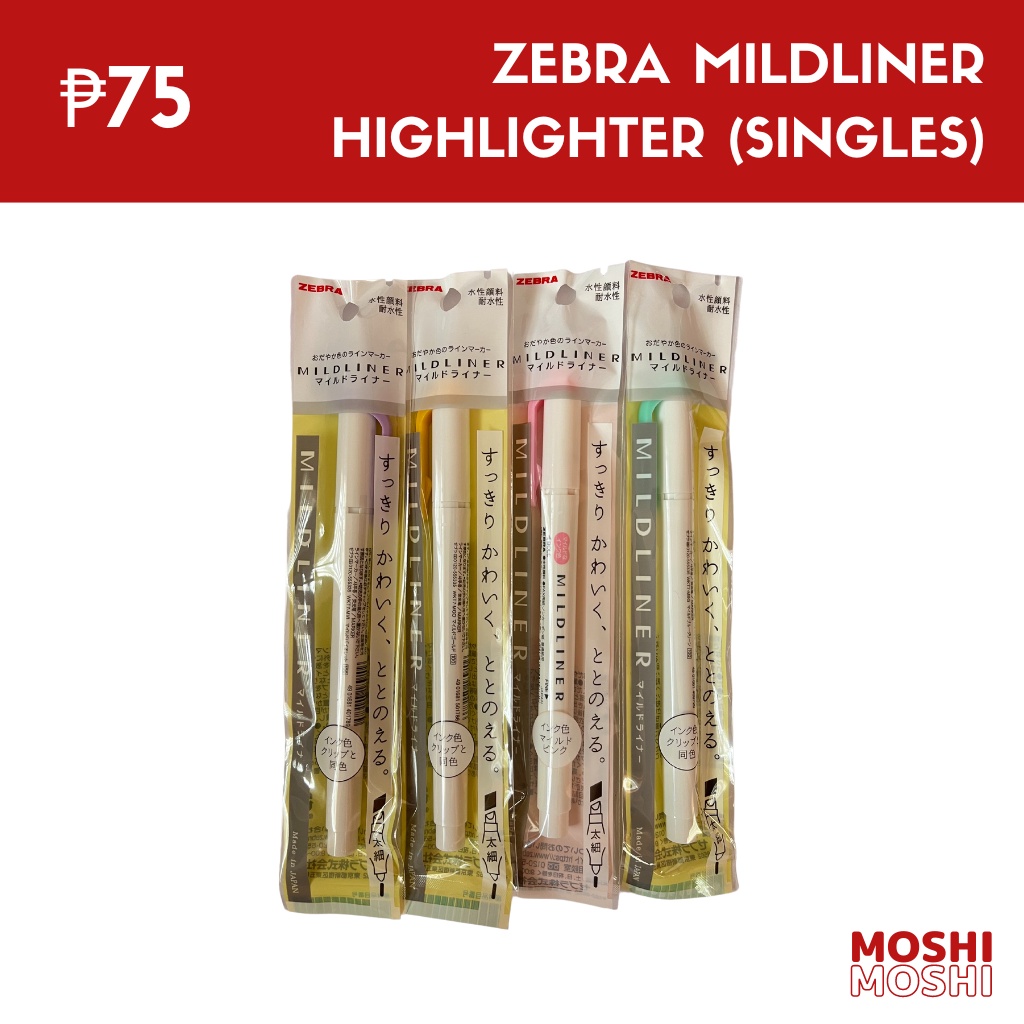 Zebra Mildliner Highlighter Bold (Singles) Shopee Philippines