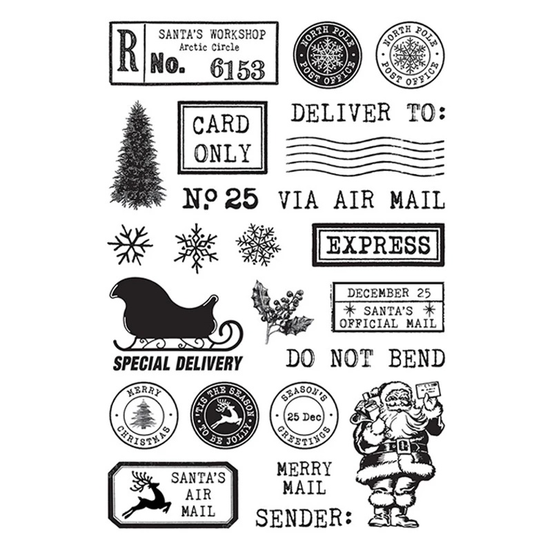 Christmas Silicone Clear Seal Stamp DIY Scrapbooking Embossing Photo ...