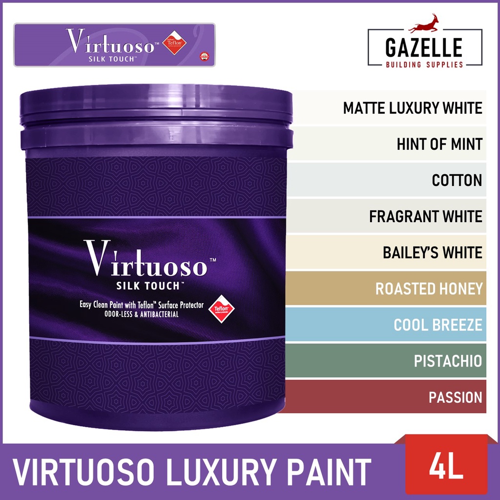 Boysen Virtuoso Odorless and AntiBacterial Paint with Teflon 4L ( 9