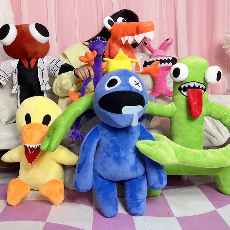 Plush Rainbow Friends Toy Cartoon Game Character Doll Kawaii Blue