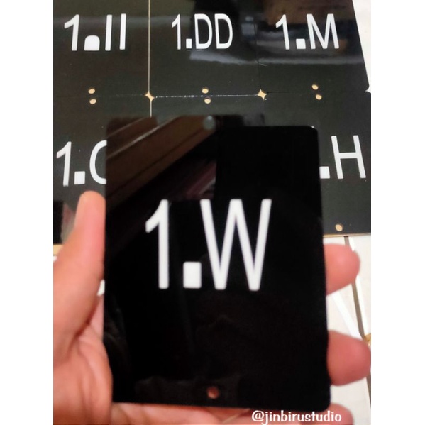 Square acrylic table numbers for restaurants, cafes, warungs, coffee ...