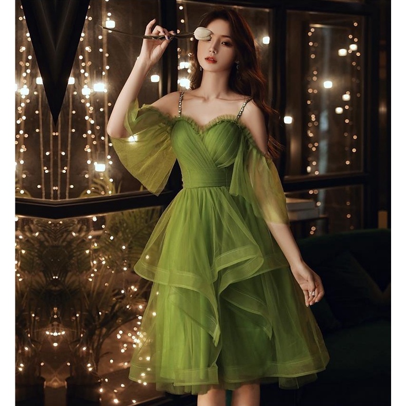 pretty little thing green ruched dress Mint Green Tulle Ball Gown with 3D Flowers,Sweet 16 Dress,Princess Dre –  Simplepromdress main image 1
