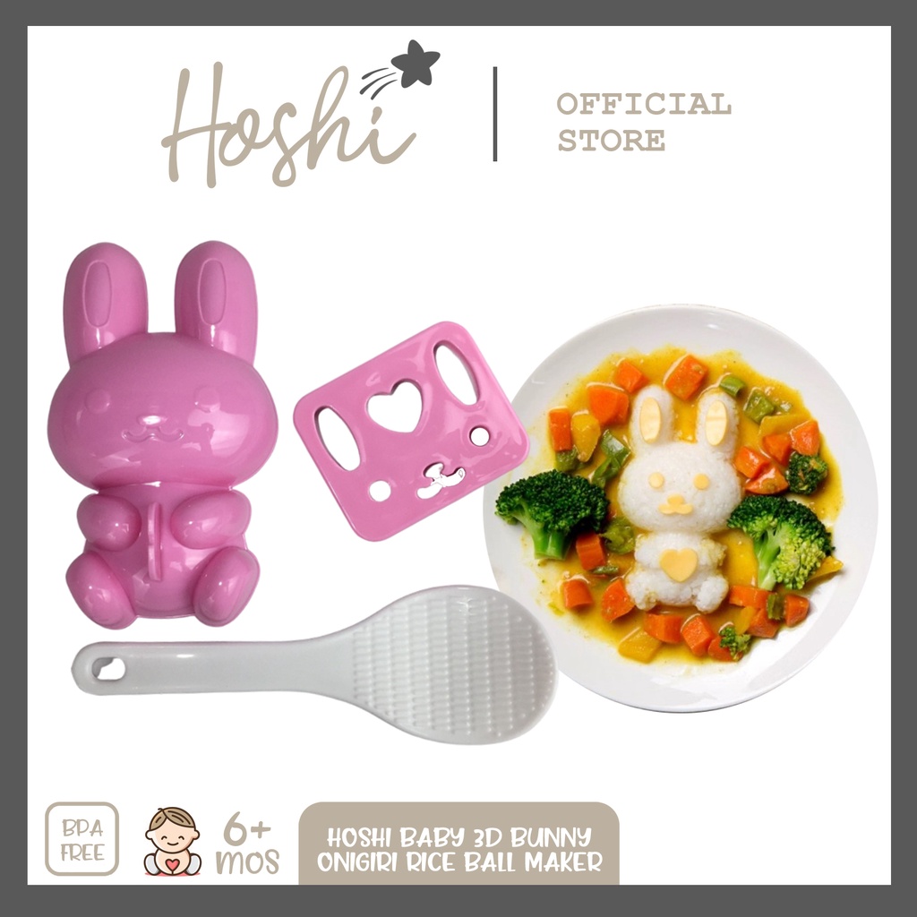 Hoshi Baby 3D Bunny Onigiri Rice Ball & Nori Seaweed Press Cutter