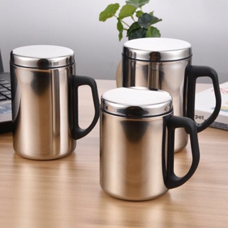 Stainless Steel Coffee Mug 500ml Mug with Lid Beer Mugs for Tea