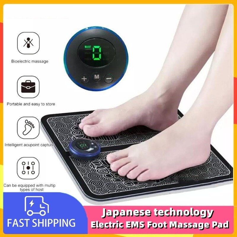 Japan Electric EMS Foot Massage Pad Relief Fatigue Micro Current Pulse