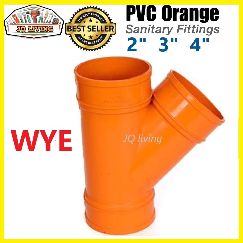 PVC Orange Fittings 2” 3” 4” Sanitary Fittings WYE For PVC Pipes