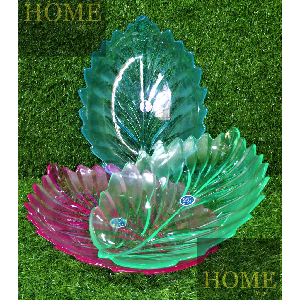 #311 Acrylic leaf tray color plastic fruit tray (RANDOM) | Shopee ...