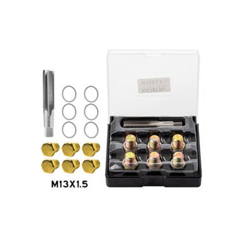13Pcs M13 X 1.5mm Oil Drain Plug Thread Repair Tool, Oil Pan Thread Repair Kit Oil Pan Screws Rethread Tool Kit Automotive Drain Tool Oil, Thread Repair Kits - Canada