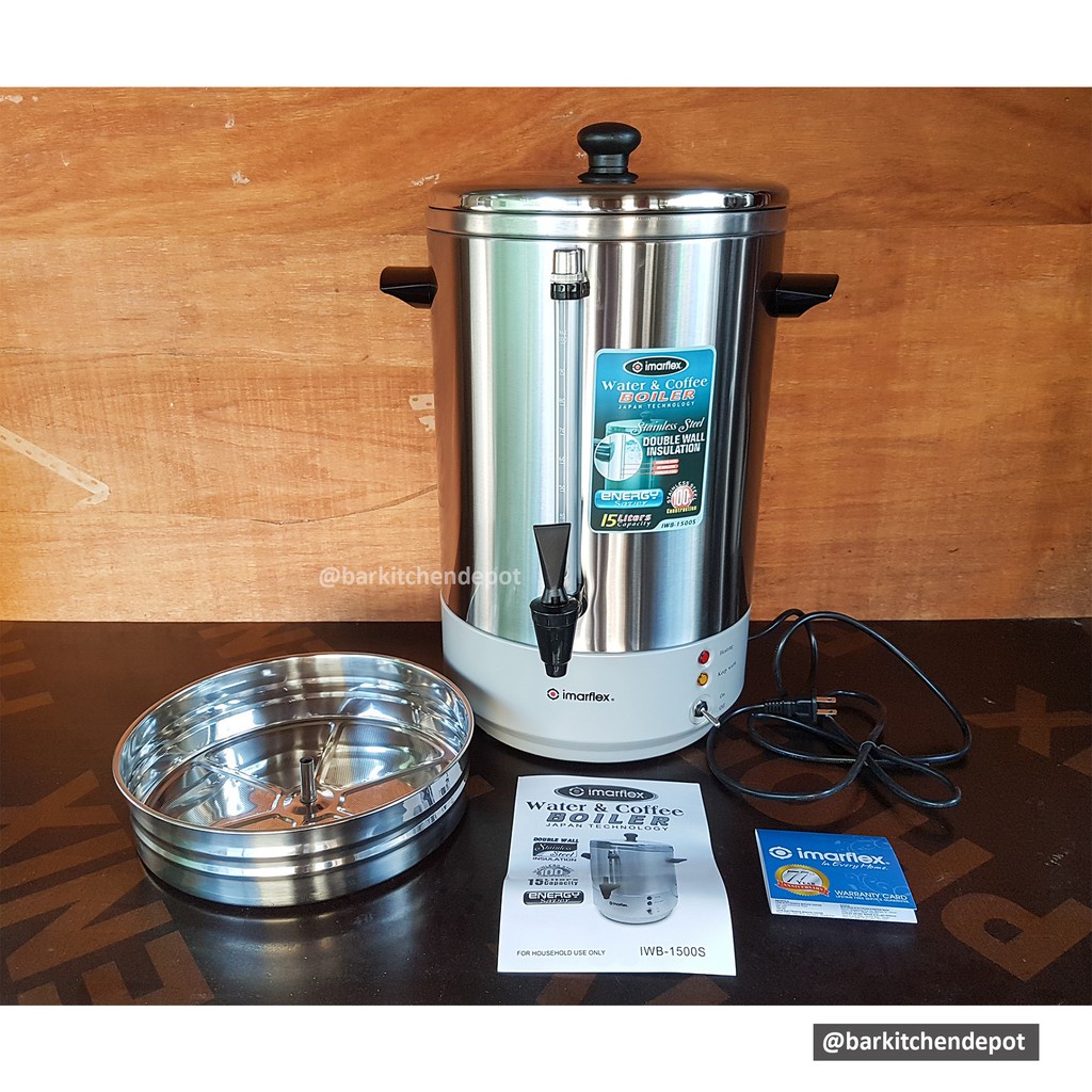 Imarflex IWB1500S Electric Water and Coffee Boiler (100 cups) Shopee