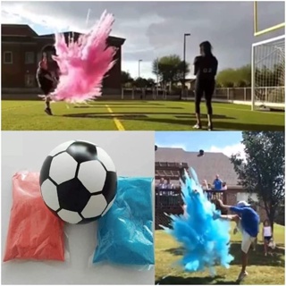 Gender Reveal Soccer Ball, Blue and Pink Confetti Kit