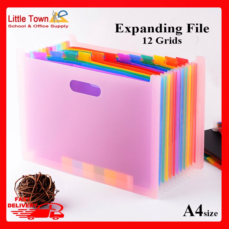 Accordion Folder Expanding file document case 12 Pockets Size A4 ...