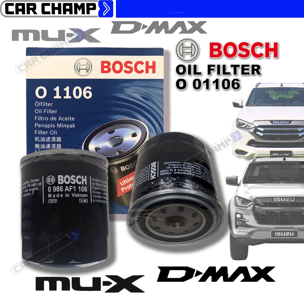 BOSCH Oil Filter O 1106 (C-527) for D-Max and MU-X | Shopee Philippines