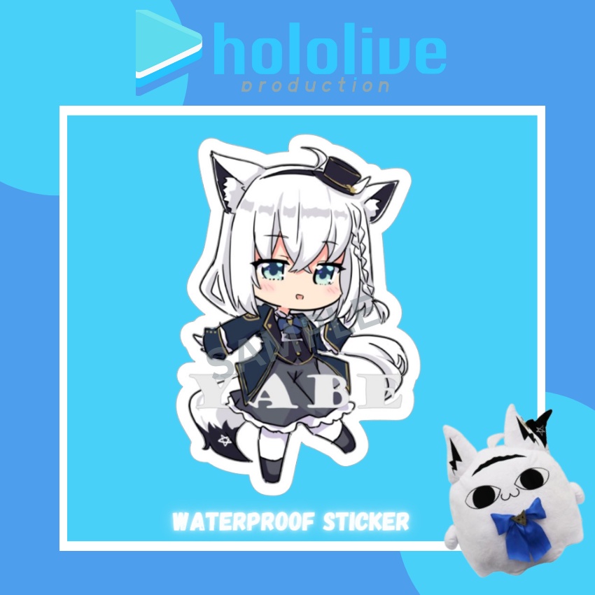 Hololive JP Chibi Shirakami Fubuki sticker 7cm Waterproof Sticker ...