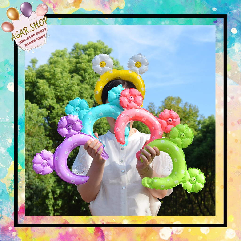 Agar.Shop NEW 1PC Headband Foil Balloon Daisy Flower for Birthday Party ...