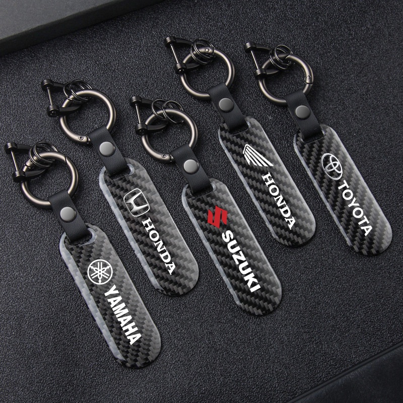 Toyota Car Keychain (Carbon) Men's Creative Alloy Metal Keyring Key ...