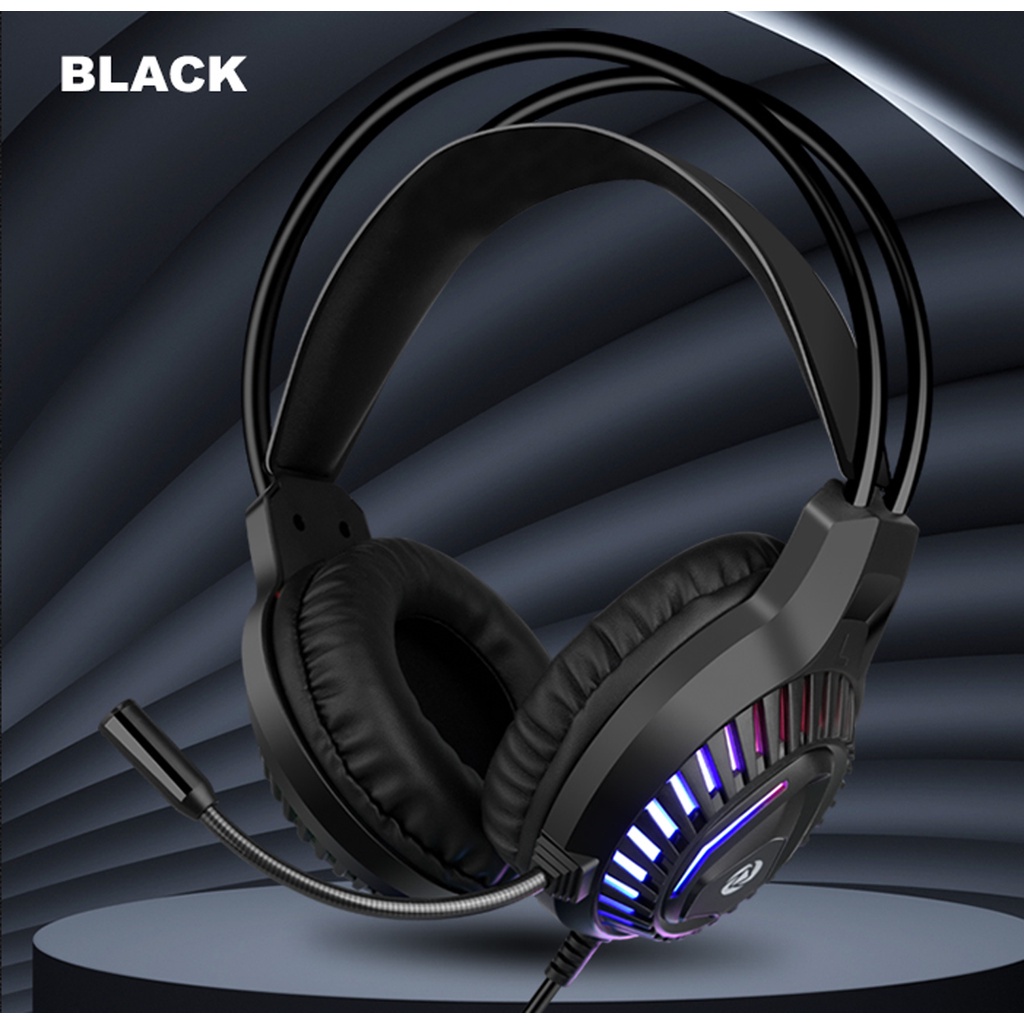 INPLAY H20 Gaming Headset RGB Light Noise Cancellation Wired Headphone ...