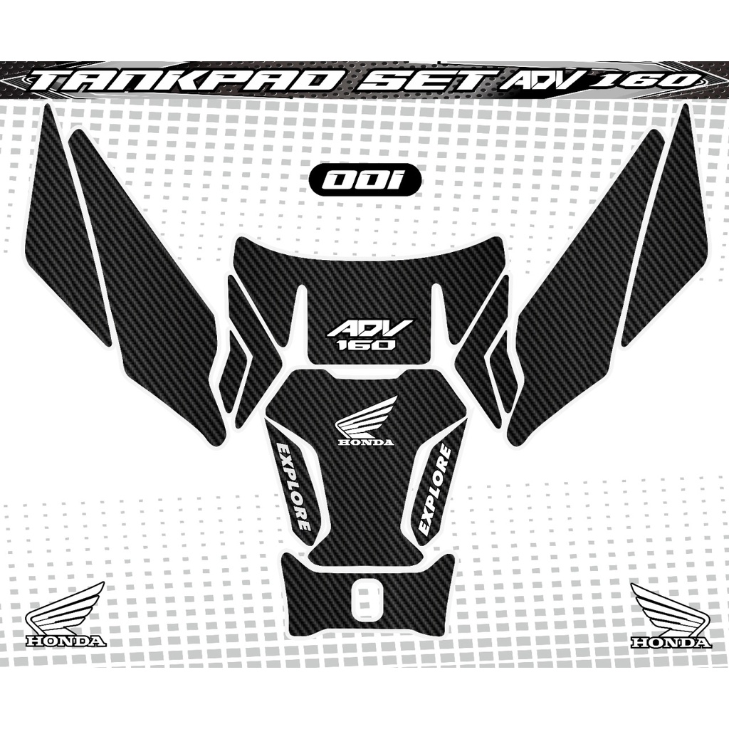 Tank Pad Honda Adv And New Adv Tank Pad Carbon Cutting Sticker Spedo Protection