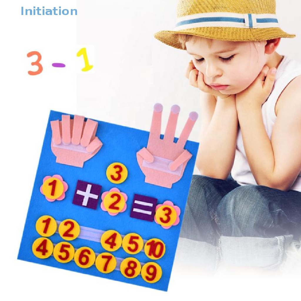 Initiation Kid Montessori Toys Felt Finger Numbers Math Children Coung ...