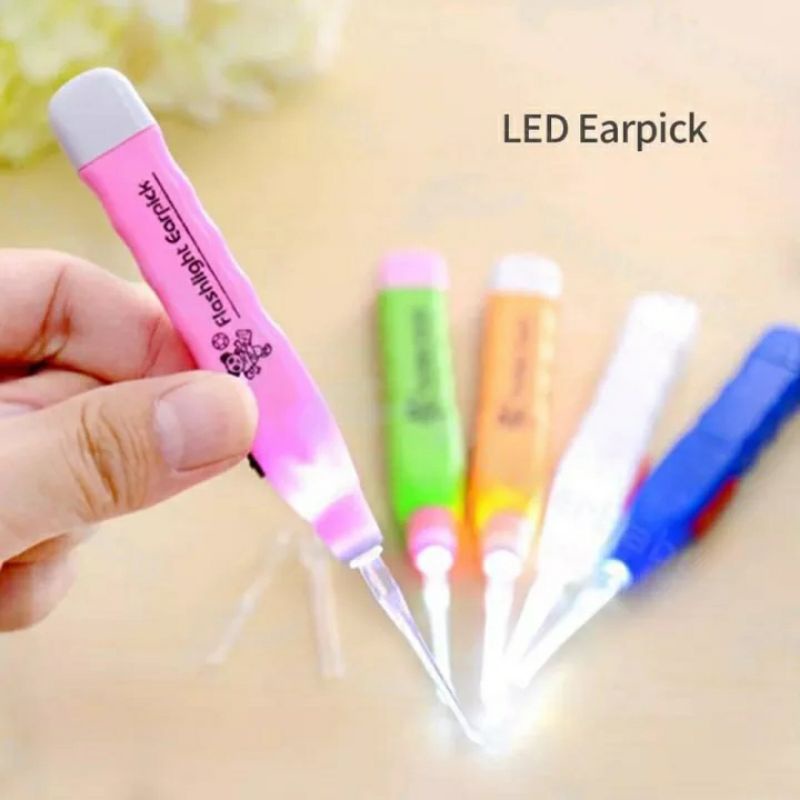 LED Light Ear Spoon Ear Picking Tool Ear Wax Remover Cleaner Ear Pick ...