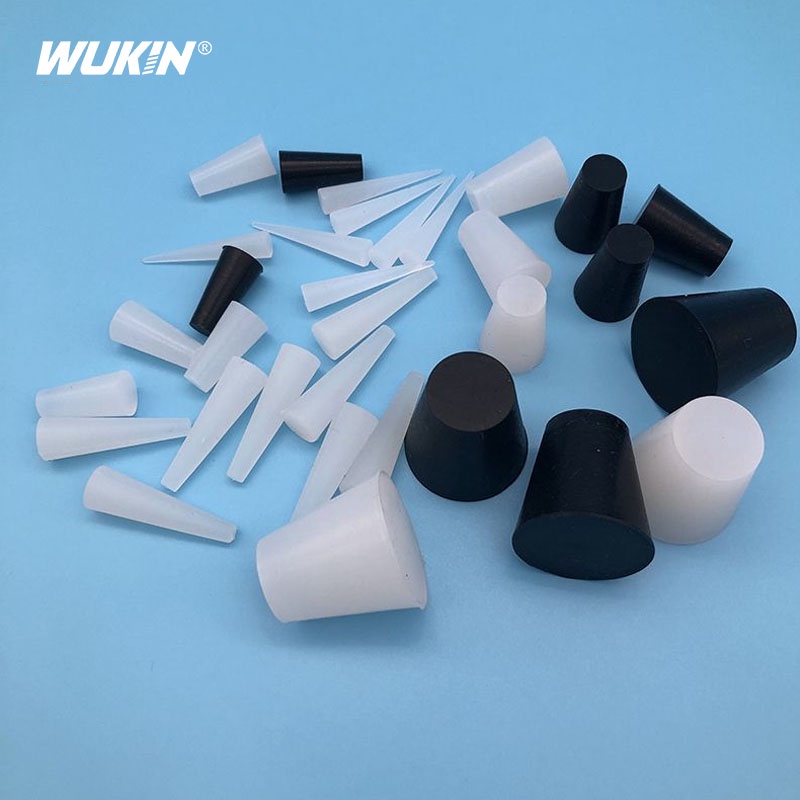 Clear/Black Conical Rubber Stopper HIGH TEMP Silicone Plugs Sealing