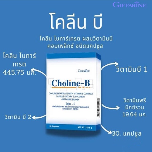 Giffarine Choline B Mixed With Vitamin Complex Nourishes The Nerve ...