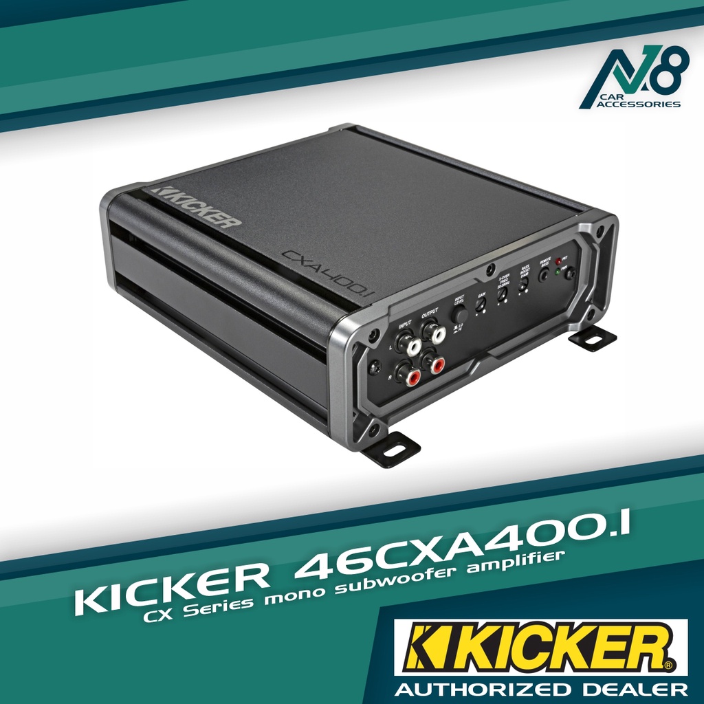 Kicker 46CXA400.1 CX Series 400 watts RMS Mono Amplifier Genuine