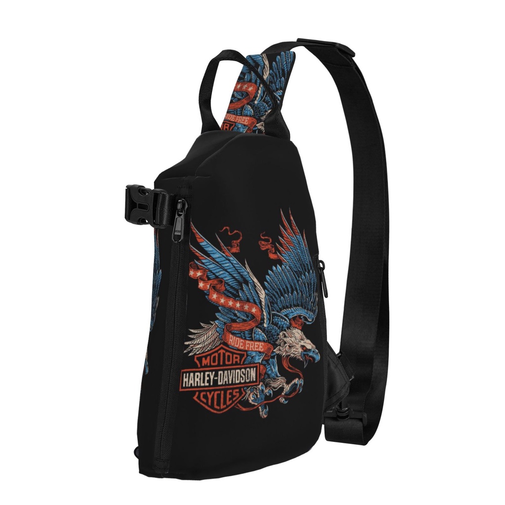 Harley Davidsons Sling Bags Men Shoulder Backpack Casual Cross Body Chest Sling Backpack