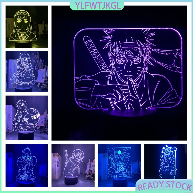 Naruto LED Night Lights Uzumaki Team 7 Sasuke Kakashi Hatake Kids Bedroom Night Lights Itachi