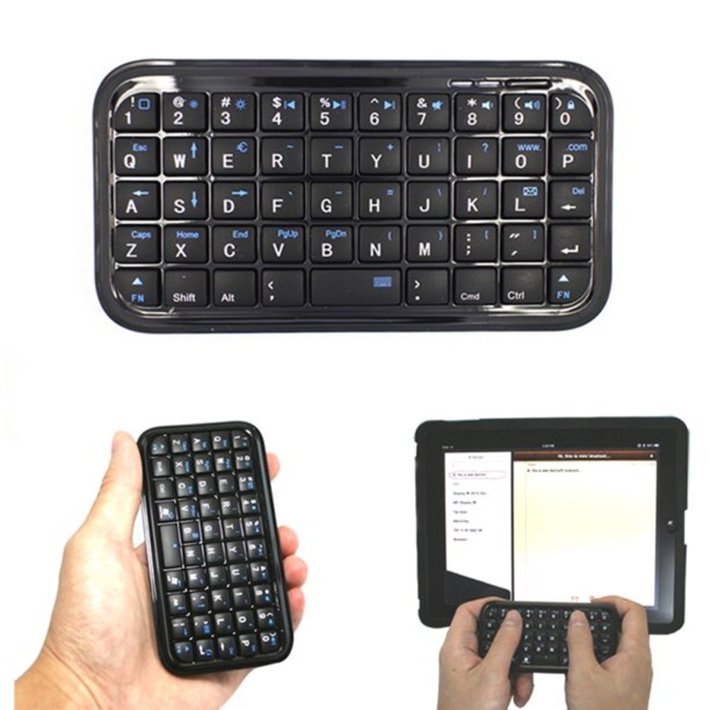 Ultra Slim Bluetooth 3.0 Micro USB Port Charging Wireless Keyboard ...