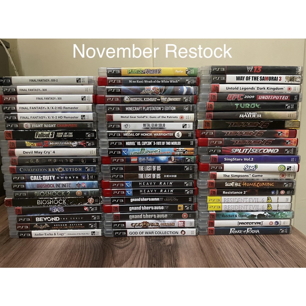 PS3 Games Used All English November Restock Shopee Philippines