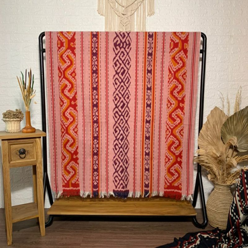 Blanket Woven Fabric / Ethnic Woven Fabric Toraja Weaving Troso Woven