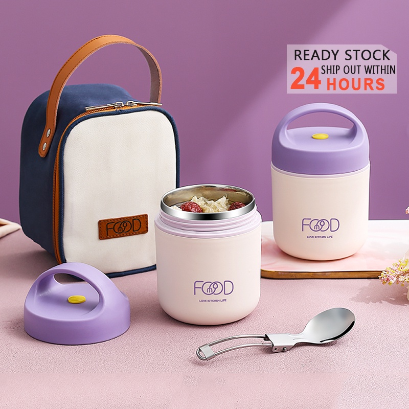 2 Layers Portable Lunch Box Breakfast Cup Breakfast Food Storage Box