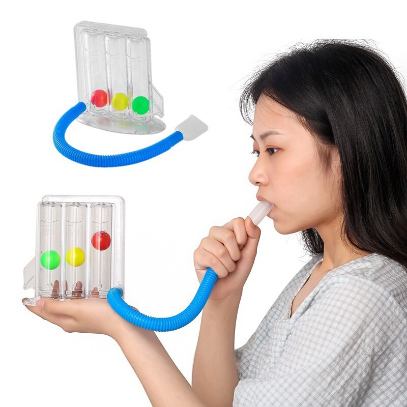 3 Balls Breathing Exerciser Lung Function Improvement Trainer Breathing ...