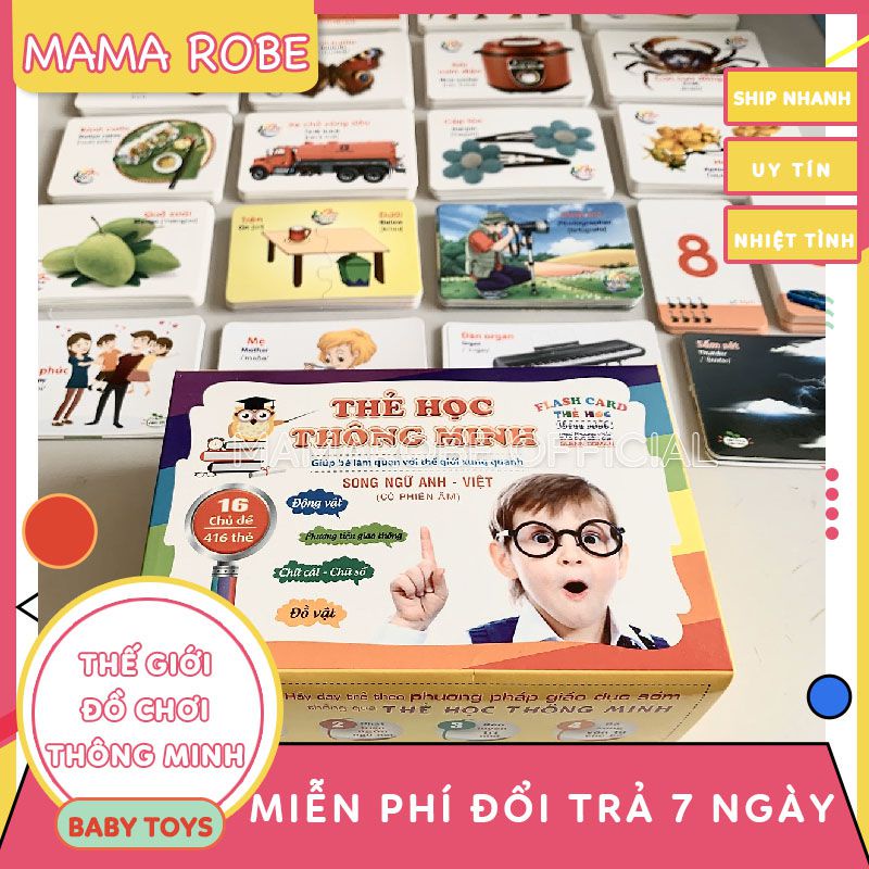 Smart Learning Card Set - 16 Topics (416 Cards) for bilingual children ...