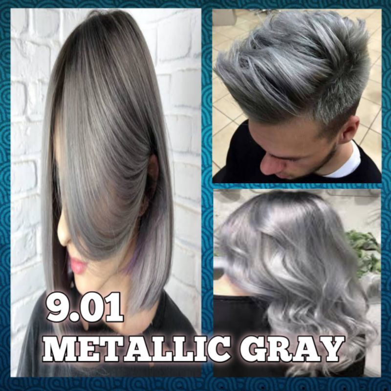 bremod hair color 9.01 Metallic Gray set with Oxidizer 100ml (BREMOD