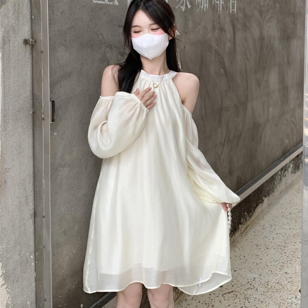 French Bellflower Tea Break Hepburn Skirt Women Sweet Design OffThe