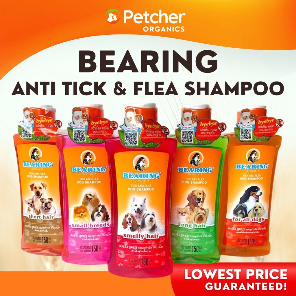 Bearing Tick and Flea Dog Shampoo with Long Lasting Scent for All