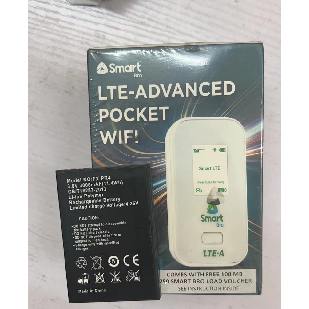 Smart Bro Pocket Wifi FX PR4 High Quality Battery LTE ADAANCED POCKET