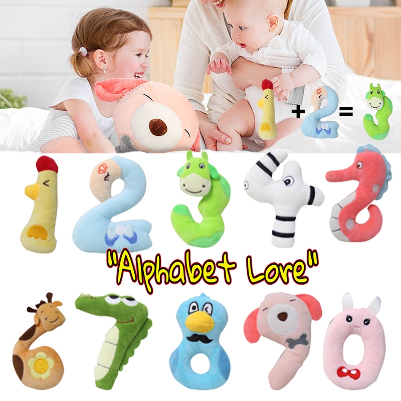 Plush Toy Cuddly Gift For Baby Kids Alphabet Lore Number Blocks ...