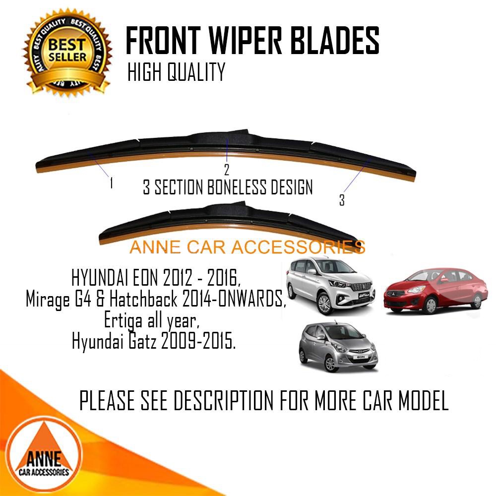 Dynastics Brand 3 Section Razor Type Hybrid Universal Front Wiper Vios ...