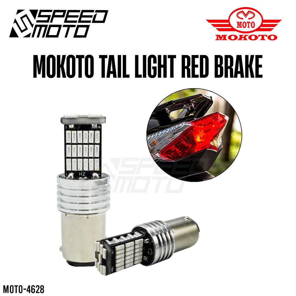 MOKOTO TAIL LIGHT RED BRAKE LIGHT 15LED FOR ALL 12v SPEEDMOTO MOTO-4628 ...