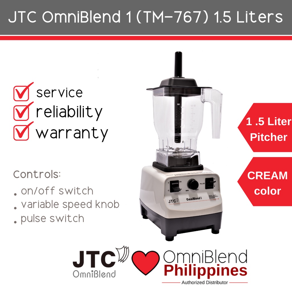 Blender Heavy Duty JTC OmniBlend 1 (TM767) with 1 year motor warranty 1