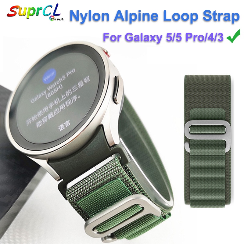 Nylon Alpine Loop Strap for Samsung Watch 3 4 5 4 44mm 40mm Watch 5 Pro